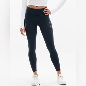 Athleta Navy Women's Zipper Pocket Leggings